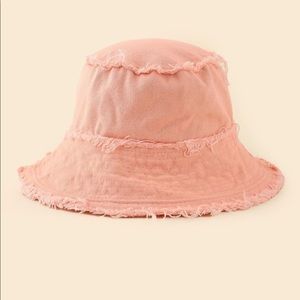 SHEIN RAW HEM BUCKET HAT